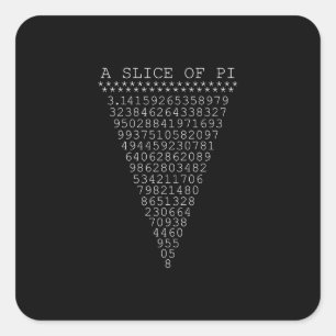 Sticker Carré Une tranche de chiffres Pi
