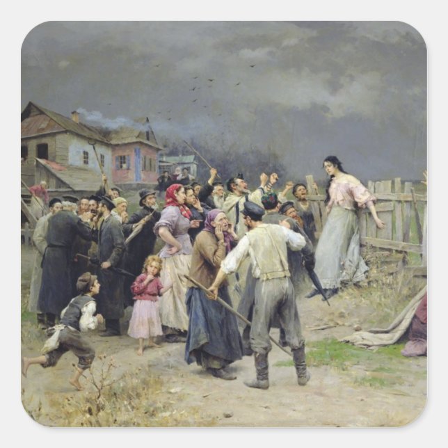 Sticker Carré Une victime du fanatisme, 1899 (Devant)