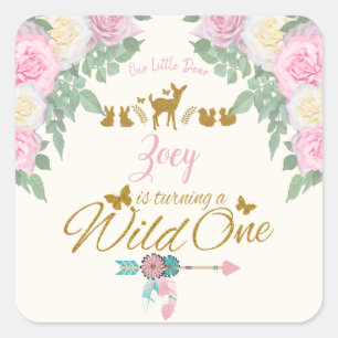 Sticker Carré Une vie sauvage - Premier anniversaire