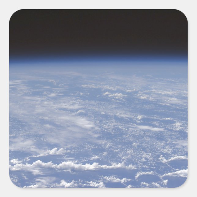 Sticker Carré Une vue oblique de l'atmosphère terrestre (Devant)