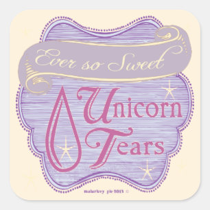 Sticker Carré Unicorne victorienne Larmes