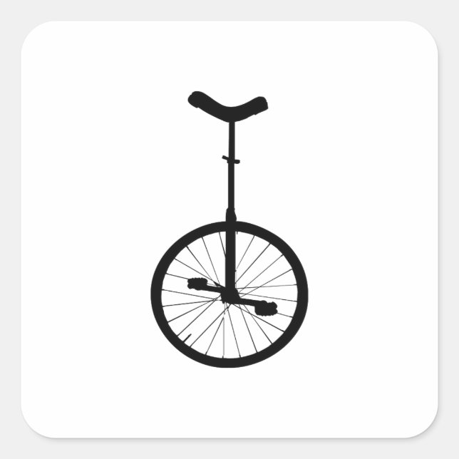 Sticker Carré Unicycle noir (Devant)
