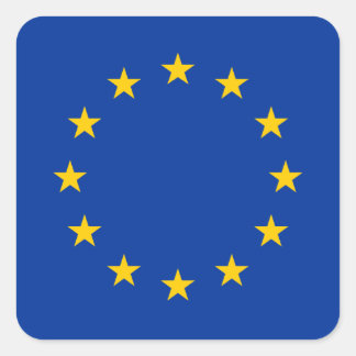 Sticker Carré Union européenne - Drapeau UE