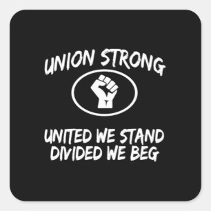 Sticker Carré Union Solide Et Solidarité