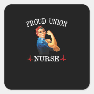 Sticker Carré Union Solide Et Solidarité Et Infirmière