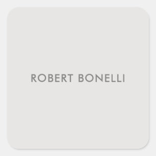 Sticker Carré Unique moderne Platine gris minimaliste