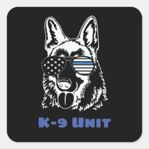 Sticker Carré Unité K-9 américaine