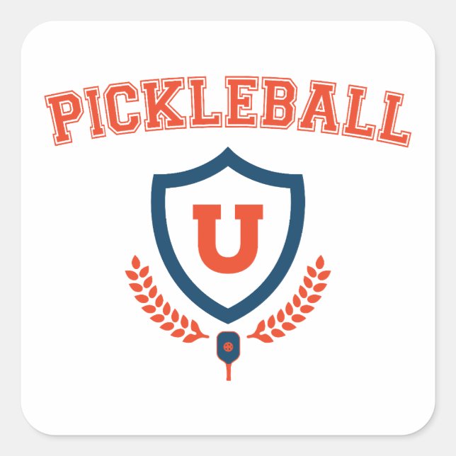 Sticker Carré Université de Pickleball (Devant)
