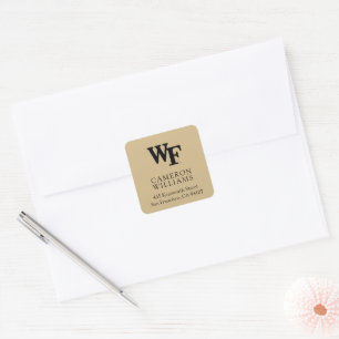 Sticker Carré Université Wake Forest   WF