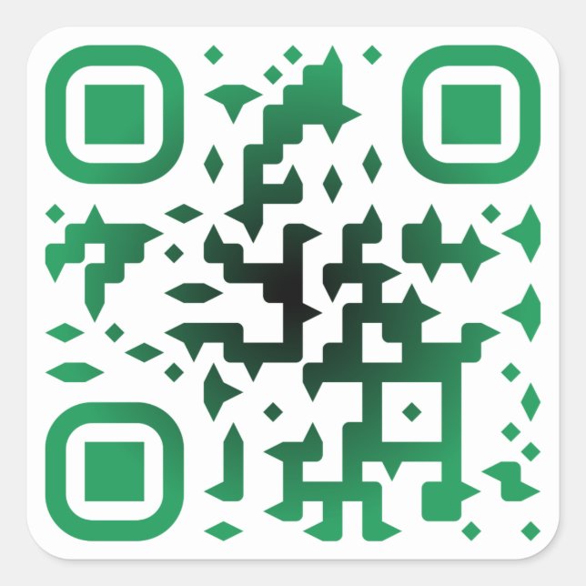 Sticker Carré URL de l'autocollant QR Terracoin (Devant)