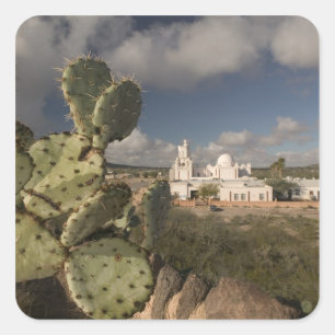 Sticker Carré USA, Arizona, Tucson : Mission San Xavier del Bac 