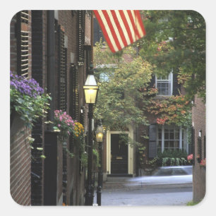 Sticker Carré USA, Massachusetts, Boston, Beacon Hill.