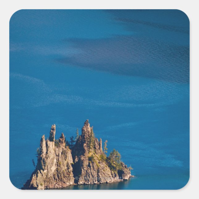 Sticker Carré USA, Oregon, Crater Lake, Phantom Ship (Devant)