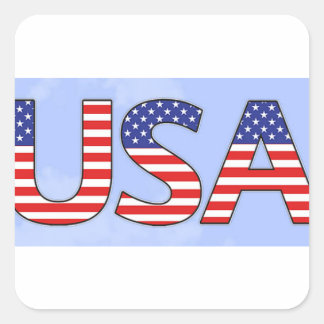 STICKER CARRÉ USA PORTE - CLÉS ET LANYARDS