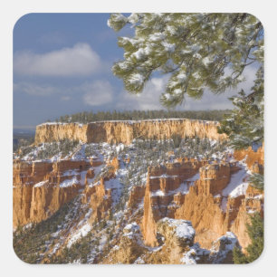 Sticker Carré USA, Utah, Bryce Canyon National Park.Sunrise