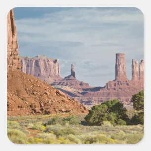 Sticker Carré USA, Utah, Monument Valley Navajo Tribal Park.