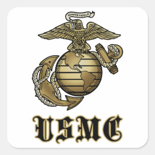 STICKER CARRÉ USMC