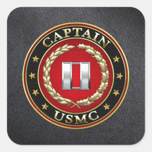 Sticker Carré USMC Capt [3D]
