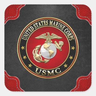 Sticker Carré USMC EGA [édition spéciale] [3D]