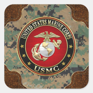 Sticker Carré USMC EGA [édition spéciale] [3D]