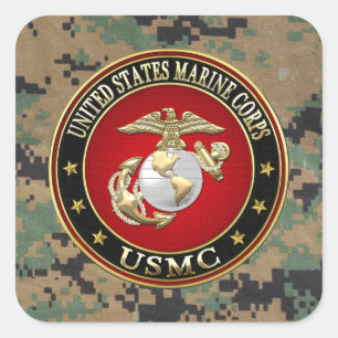 Sticker Carré USMC EGA [édition spéciale] [3D]