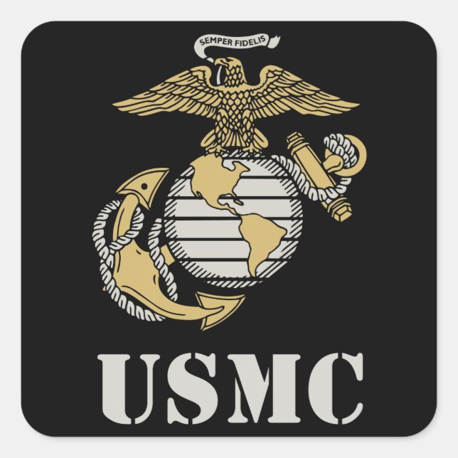 Sticker Carré USMC [gabarit] (Devant)