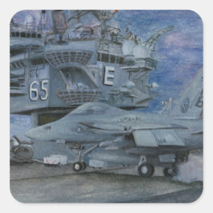 STICKER CARRÉ USS ENTERPRISE CVN-65