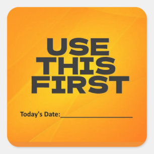 Sticker Carré Utiliser cette première date