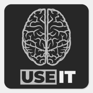 Sticker Carré Utiliser - Conception du cerveau