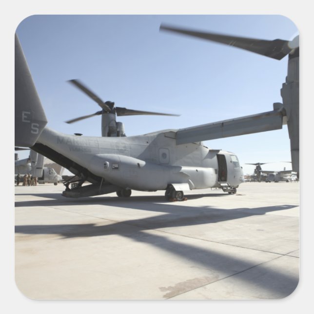 Sticker Carré V-22 Aéronefs-tiltrotor Osprey 2 (Devant)