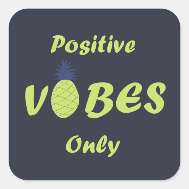 Sticker Carré Vacances estivales positives (Devant)