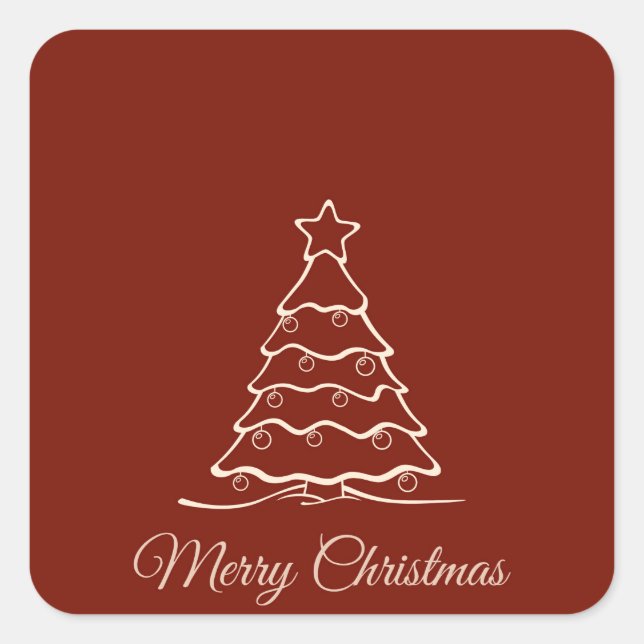 Sticker Carré Vacances Joyeux Noël (Devant)