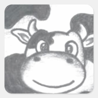 Sticker Carré Vache sphérique