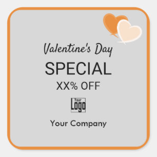 Sticker Carré Valentine's Special on Marketing Collateral