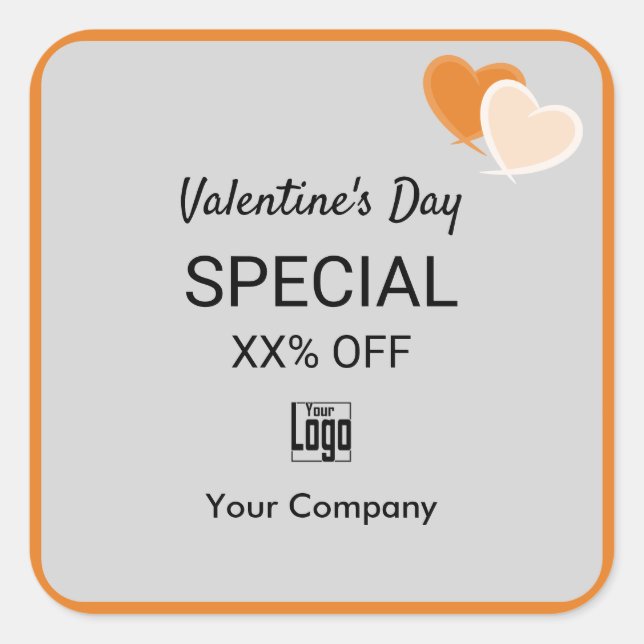 Sticker Carré Valentine's Special on Marketing Collateral (Devant)
