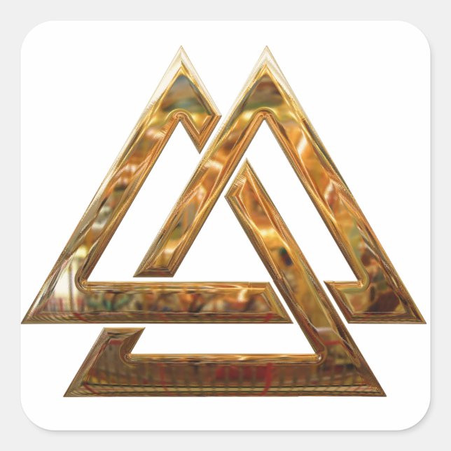 Sticker Carré Valknut (Devant)