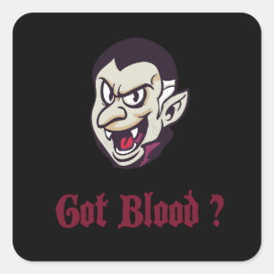 Sticker Carré Vampire a obtenu la conception du sang