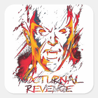 Sticker Carré Vampire de vengeance nocturne
