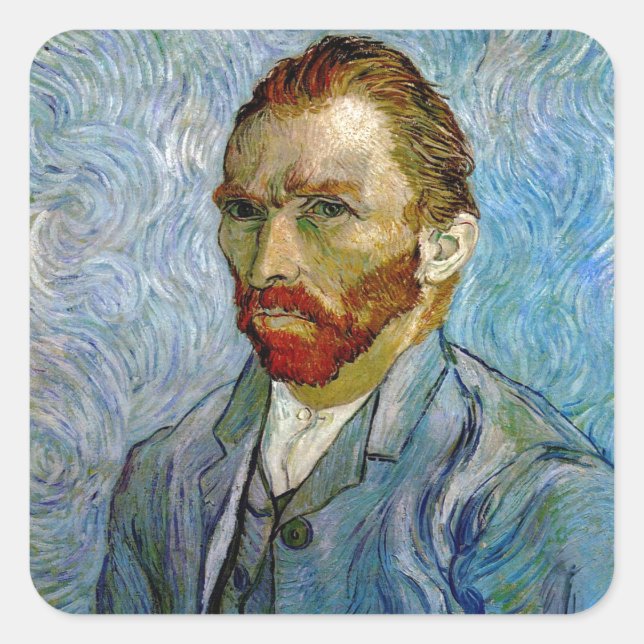 Sticker Carré Van Gogh Autoportrait (Devant)