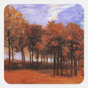 Sticker Carré Van Gogh - Paysage d'automne
