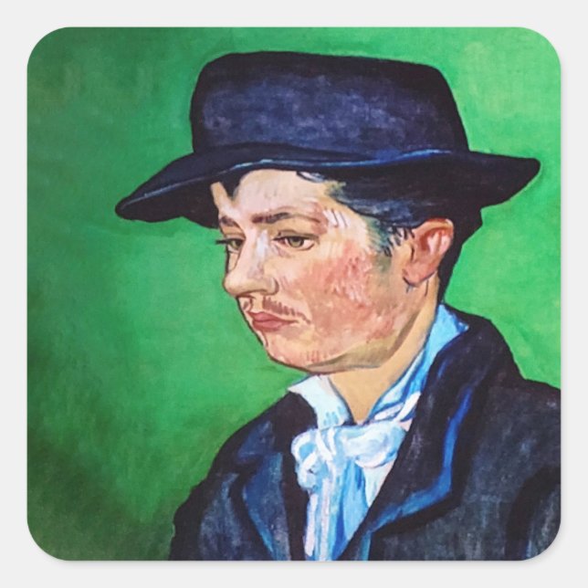 Sticker Carré Van Gogh Portrait d'Armand Roulin (Devant)
