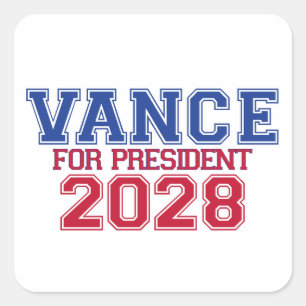 Sticker Carré Vance pour Président (universitaire)