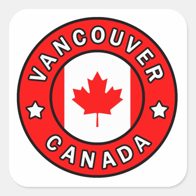 Sticker Carré Vancouver Canada (Devant)