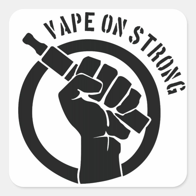 Sticker Carré Vape sur solide (Devant)