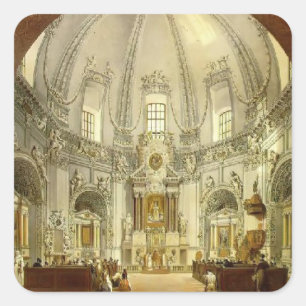 Sticker Carré Vasily Sadovnikov : Intérieur de l'église trinitai