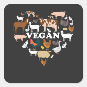 Sticker Carré Vegan