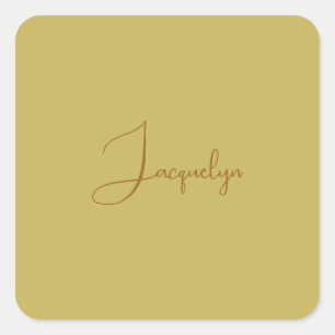 Sticker Carré Vegas Gold Brown couleur Nom