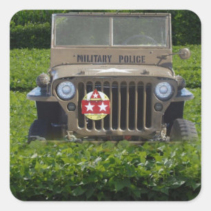 Sticker Carré Véhicule militaire