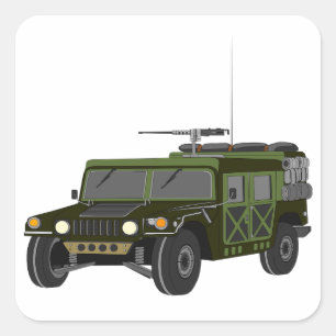 Sticker Carré Véhicule tactique tout-terrain Humvee militaire