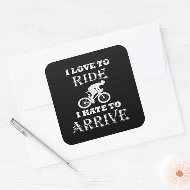 Sticker Carré Vélo amusant (Enveloppe)